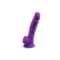 Silexd - Silikon Dildo med Pung - Model 1 - 7" - Lilla 