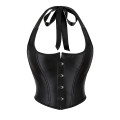 Gnist Undertøy - Halter-Neck Korsett - Svart 