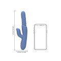 Loveline - Roterende thrusting rabbitvibrator med varme - Blå