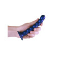 OUCH! - Beaded Silicone - Dildo med sugekopp - 16,5 cm - Blå