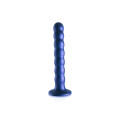 OUCH! - Beaded Silicone - Dildo med sugekopp - 16,5 cm - Blå