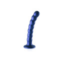 OUCH! - Beaded Silicone - Dildo med sugekopp - 16,5 cm - Blå