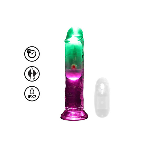 Realrock - Oppladbar vibrator uten pung - LED lys - 6"