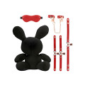 S-line - Bondage Rabbit Bamse - Large - Sort og Rød