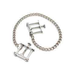 Rimba - Brystklyper med justerbar klemme - med kjetting 