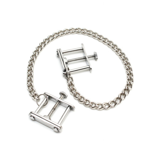 Rimba - Brystklyper med justerbar klemme - med kjetting Rimba - Brystklyper med justerbar klemme - med kjetting